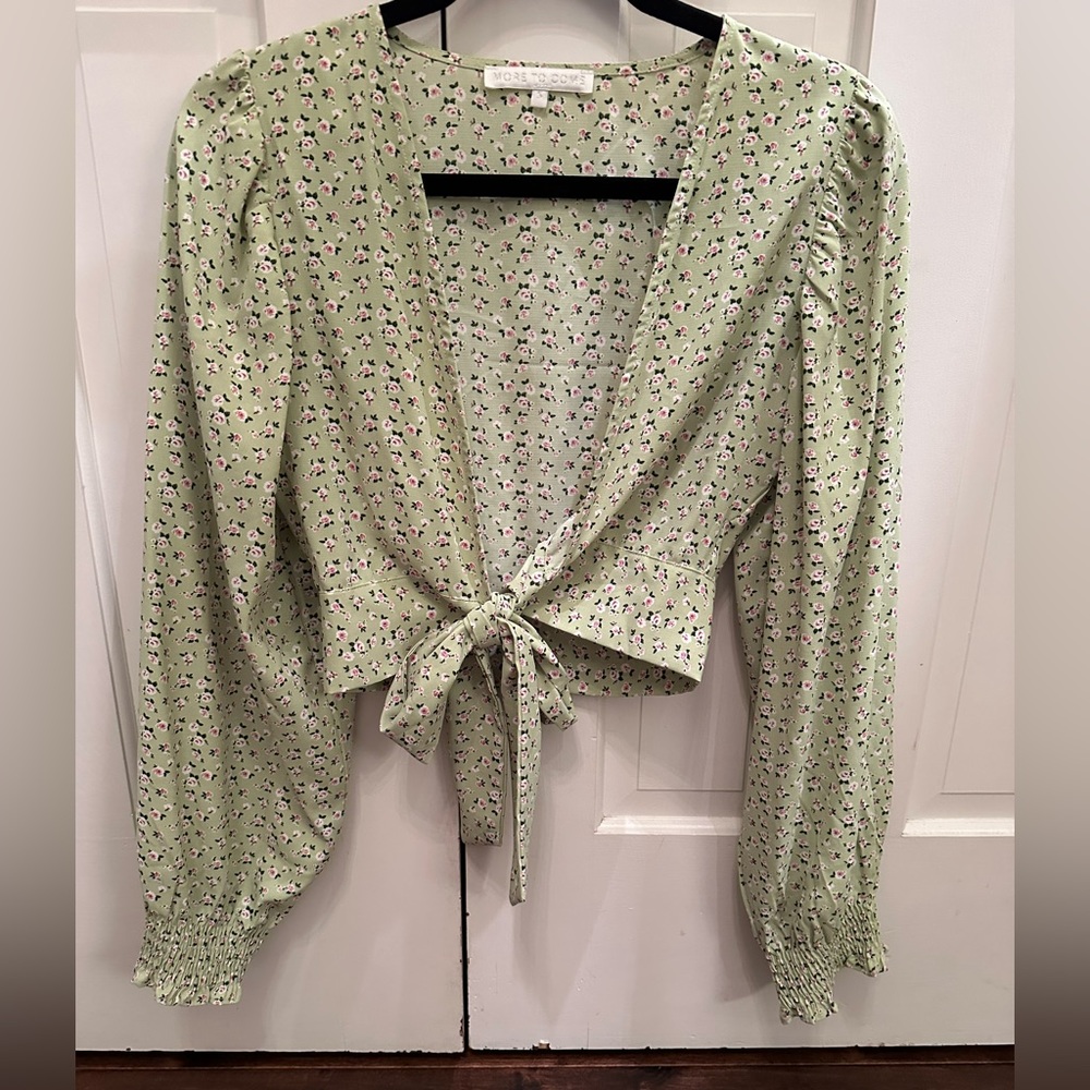 More to Come Marlene tie front top